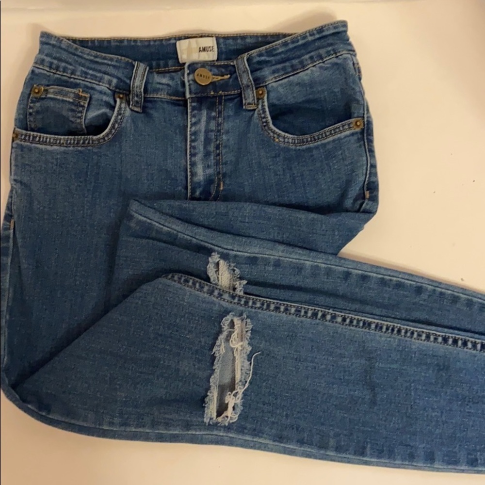 Society Amuse Distressed Skinny Jean